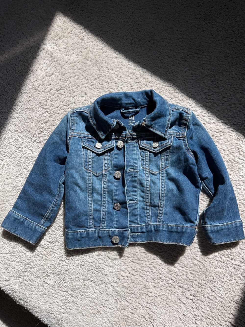 GAP Toddler Dark Blue Denim Jacket - Button Front